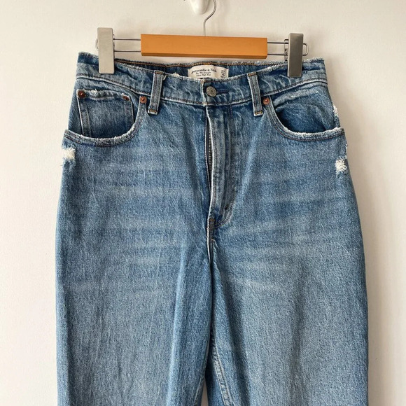Abercrombie & Fitch 90s Ultra High Rise Straight Curve Love Denim Jeans Size 27 - Picture 4 of 7